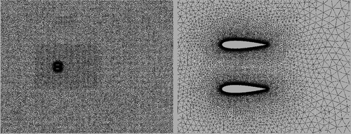 Figure 5. Applied unstructured meshes with structured inflation layers.