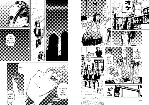 Figure 7 The symbiotic duck in the last panel implies that, while Hikaru has resolved her own emotional story, her emotions continue to influence her science fictional environment. From: Tadano, N., Citation2011. 7 billion needles, vol. 4. New York: Vertical, Inc., 188–189. © Tadano Nobuaki. Reproduced with permission from the author