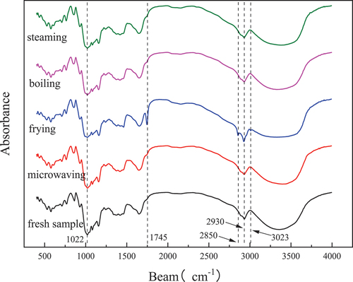 Figure 3. FT-IR spectrogram of areca taro.