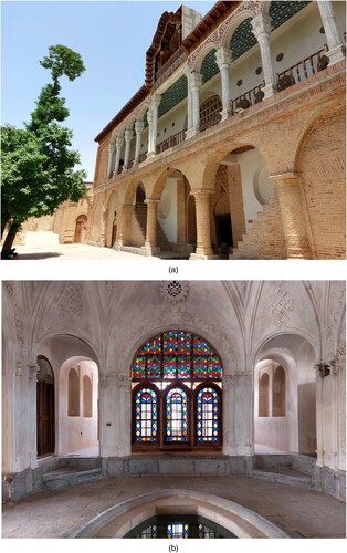 Figure 3. (a and b) The historical complex of Xosrow Abad, Sine 2022.