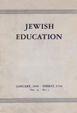 Cover image for Journal of Jewish Education, Volume 15, Issue 2, 1944