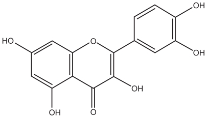 Figure 2 Molecular structure of quercetin.