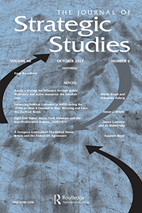 Cover image for Journal of Strategic Studies, Volume 40, Issue 6, 2017