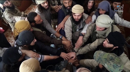 Figure 2. Fighters of the Islamic State pledge to the death in Tal’afar to the west of Mosul.