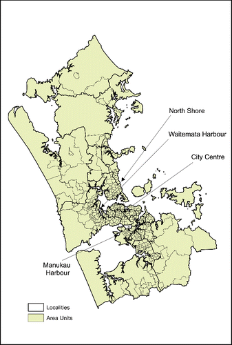 Figure 1. The Auckland region, showing the place names mentioned in the text.