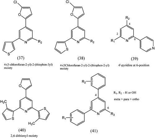 Figure 9.  2,4,6 trisubstitued pyridine moiety.