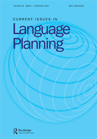 Cover image for Current Issues in Language Planning, Volume 24, Issue 1, 2023