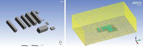 Figure 3. Three-dimensional modelling and meshing of the chemical factory