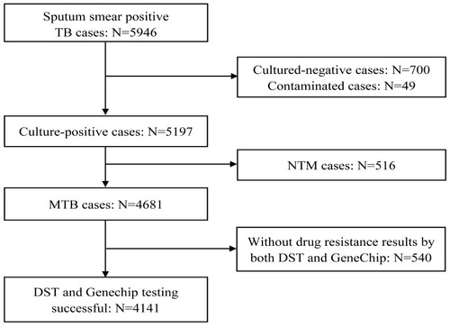 Figure 1 Flow chart of TB cases included in this study.