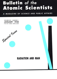 Cover image for Bulletin of the Atomic Scientists, Volume 14, Issue 1, 1958