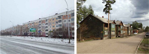 Figures 6 and 7. Concrete and Wooden Houses in Neryungri.Source: Project Karmen. Environmental and Social Impact Assessment, 2014.