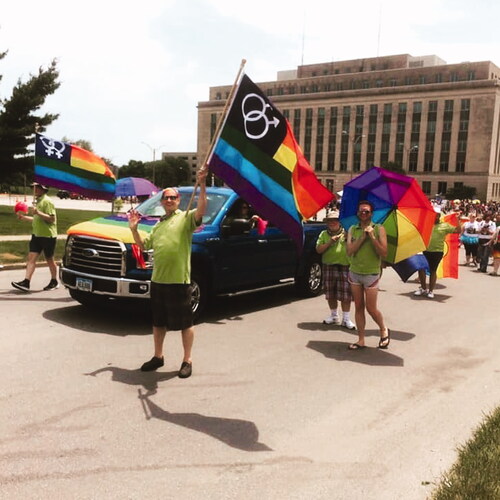Figure 10 DMGMC marching at the 2019 Des Moines Pride Fest. Courtesy of the DMGMC.