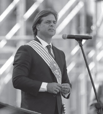 President Luis Lacalle Pou speaks during his inauguration in Montevideo, March 1, 2020. (ALAN SANTOS / PR / CC BY 2.0 DEED)