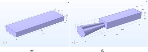 Figure 5. Simulated structure of the truncated cone with rectangular cantilever beam (TCRB).