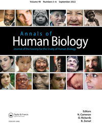 Cover image for Annals of Human Biology, Volume 49, Issue 5-6, 2022