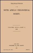 Cover image for Transactions of the Royal Society of South Africa, Volume 13, Issue 1, 1904