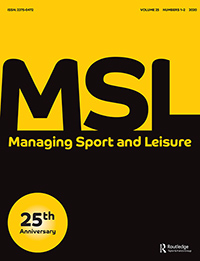 Cover image for Managing Sport and Leisure, Volume 25, Issue 1-2, 2020