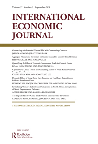 Cover image for International Economic Journal, Volume 37, Issue 3, 2023