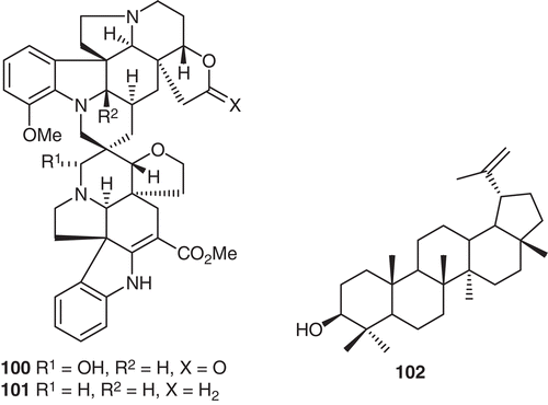 Figure 10.  Structures of compounds 100–102.