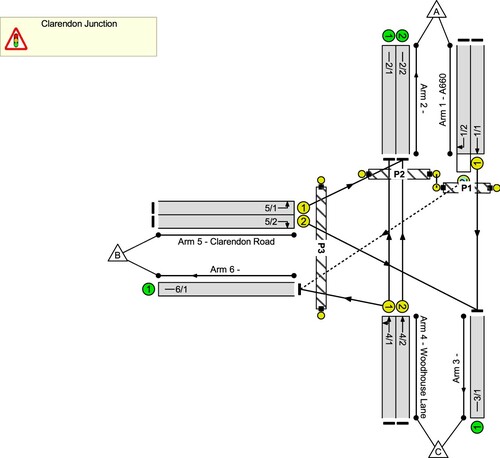 Figure A1. The network layout diagram for the base case scenario.