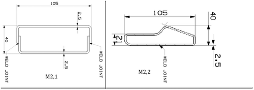 Figure 4. 2 Dimensional view of the two concepts.