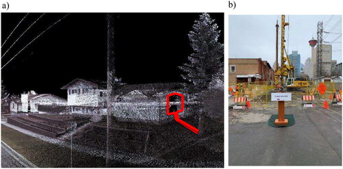 Figure 1. Causes of incomplete data: (a) occlusions and (b) construction altering infrastructure.