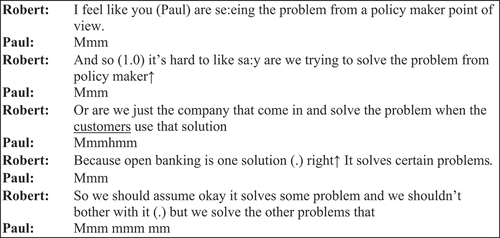 Figure 7. Robert challenges Paul to consider another perspective.