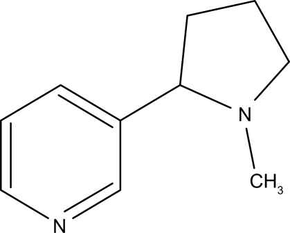 Figure 1 Chemical structure of nicotine (with permission Bentham Science Publishers©).Citation65