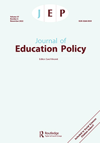 Cover image for Journal of Education Policy, Volume 37, Issue 6, 2022