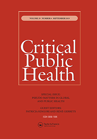 Cover image for Critical Public Health, Volume 29, Issue 4, 2019