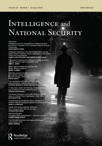 Cover image for Intelligence and National Security, Volume 33, Issue 1, 2018
