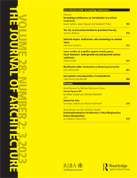 Cover image for The Journal of Architecture, Volume 28, Issue 2, 2023