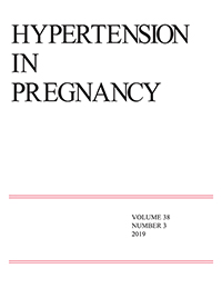 Cover image for Hypertension in Pregnancy, Volume 38, Issue 3, 2019