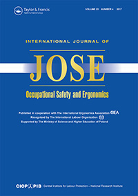 Cover image for International Journal of Occupational Safety and Ergonomics, Volume 23, Issue 4, 2017