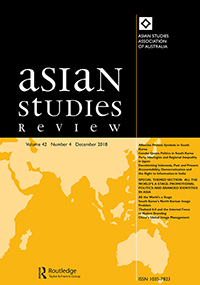 Cover image for Asian Studies Review, Volume 42, Issue 4, 2018