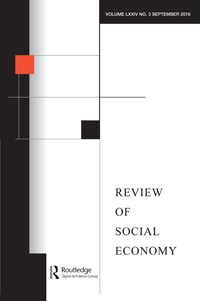 Cover image for Review of Social Economy, Volume 74, Issue 3, 2016
