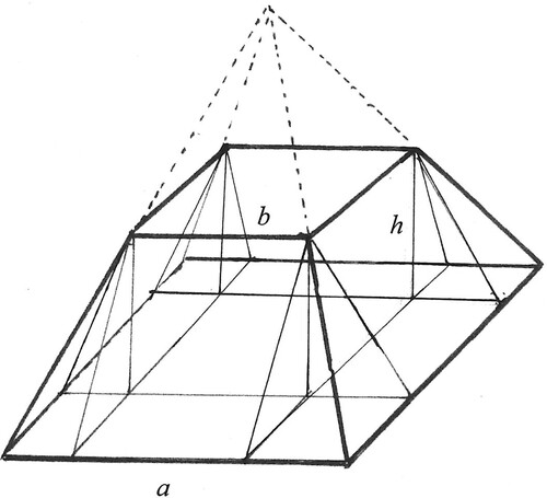 Figure 1. Symmetric truncated pyramid with an added top pyramid.