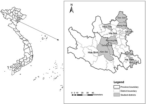Figure 1. Map of the study area in Vietnam.