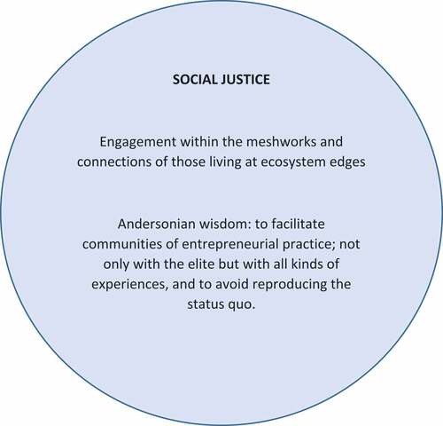 Figure 2. Transforming enterprise education through social justice.