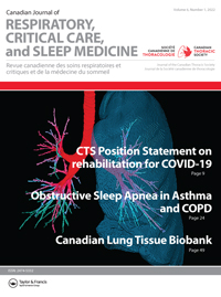 Cover image for Canadian Journal of Respiratory, Critical Care, and Sleep Medicine, Volume 6, Issue 1, 2022