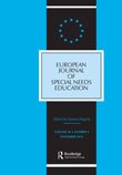 Cover image for European Journal of Special Needs Education, Volume 28, Issue 4, 2013