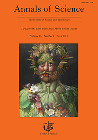 Cover image for Annals of Science, Volume 76, Issue 2, 2019