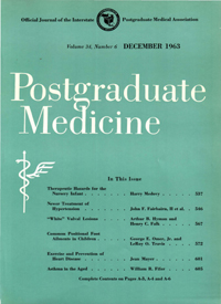 Cover image for Postgraduate Medicine, Volume 34, Issue 6, 1963