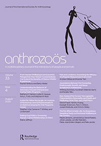 Cover image for Anthrozoös, Volume 33, Issue 4, 2020