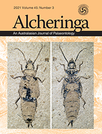 Cover image for Alcheringa: An Australasian Journal of Palaeontology, Volume 45, Issue 3, 2021