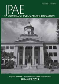 Cover image for Journal of Public Affairs Education, Volume 21, Issue 3, 2015