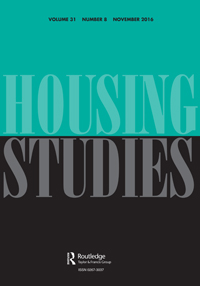 Cover image for Housing Studies, Volume 31, Issue 8, 2016