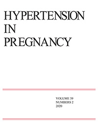 Cover image for Hypertension in Pregnancy, Volume 39, Issue 2, 2020