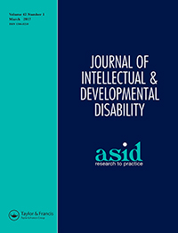 Cover image for Journal of Intellectual & Developmental Disability, Volume 42, Issue 1, 2017