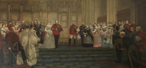 Figure 3 The Marriage of the Duke of Albany, 27th April 1882, Sir James Dromgole Linton, 1885(Royal Collection Trust / © Her Majesty Queen Elizabeth II 2022)